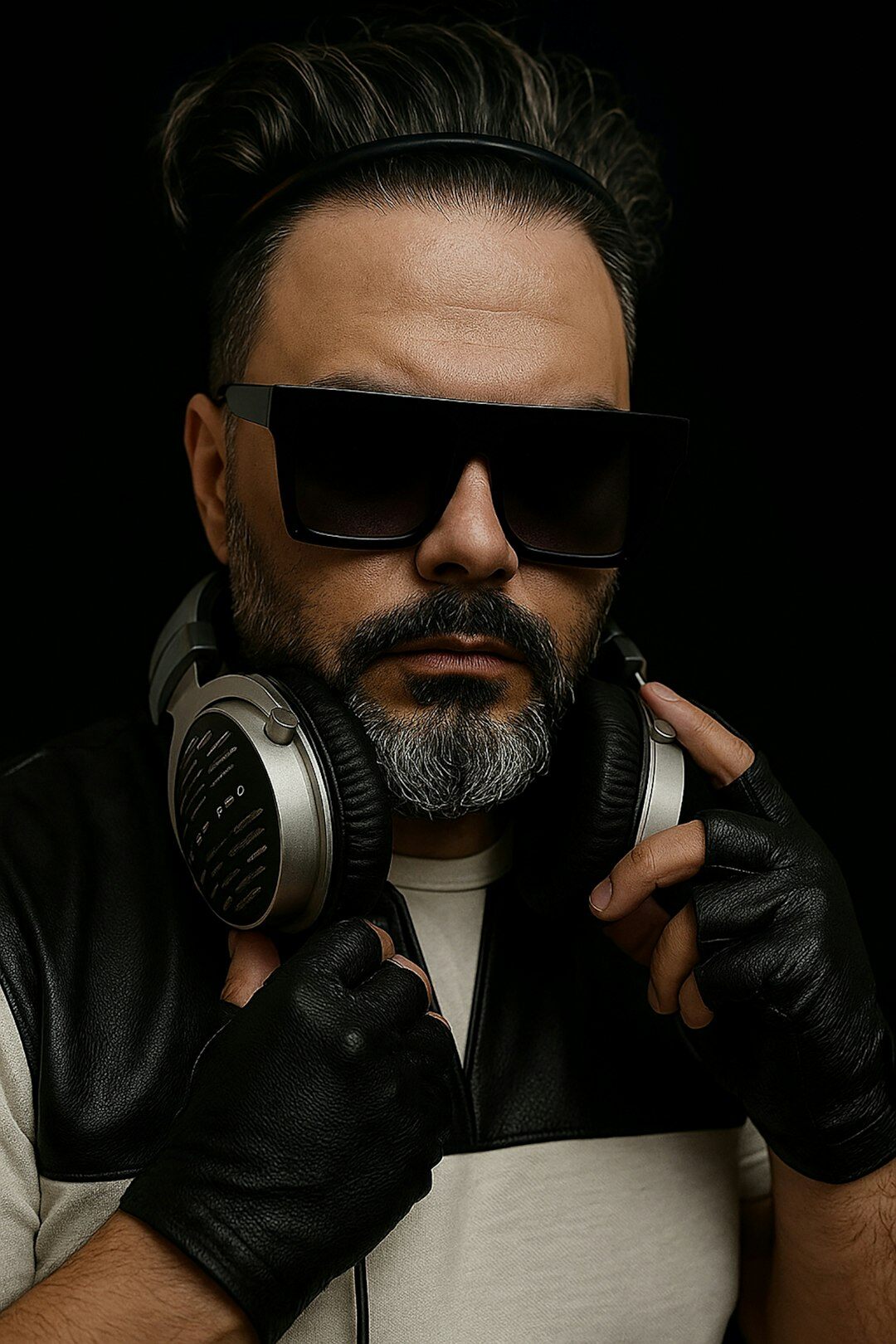 Studio portrait of a Croatian male audio producer