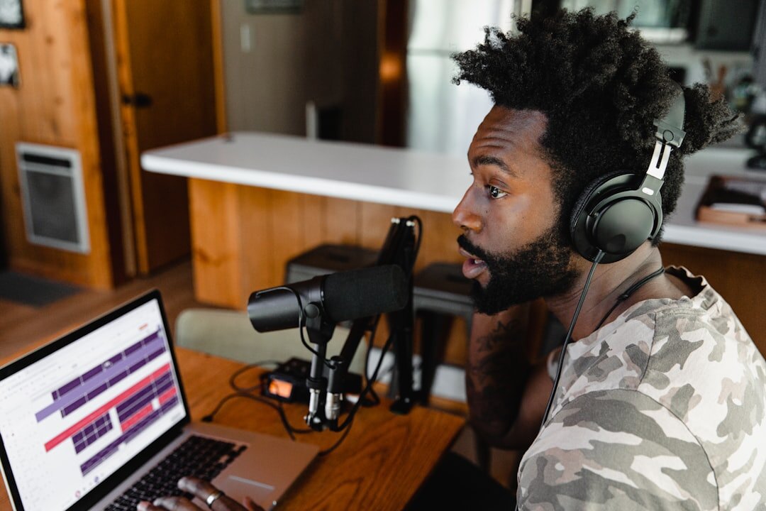 person choosing podcast topic